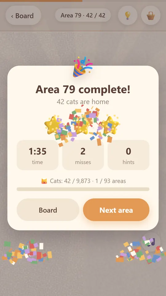 100,000 Cats: Area complete