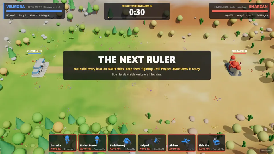 The Next Ruler: Arm both sides