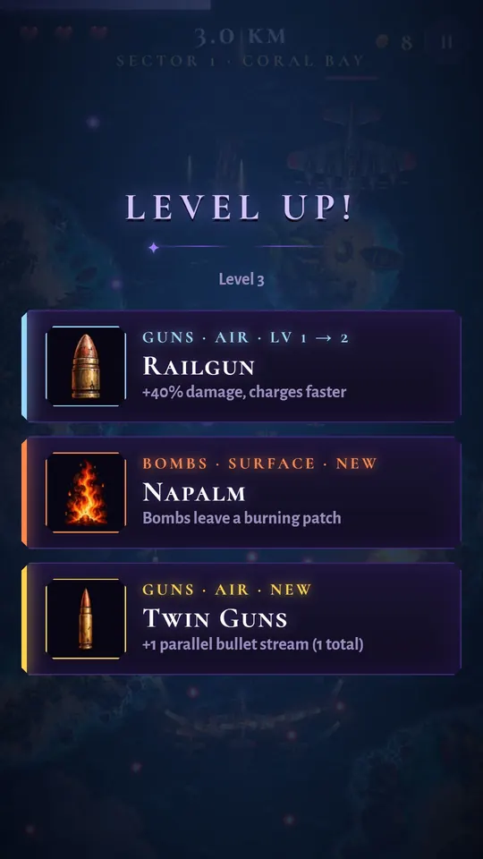 Storm Ace: Level up